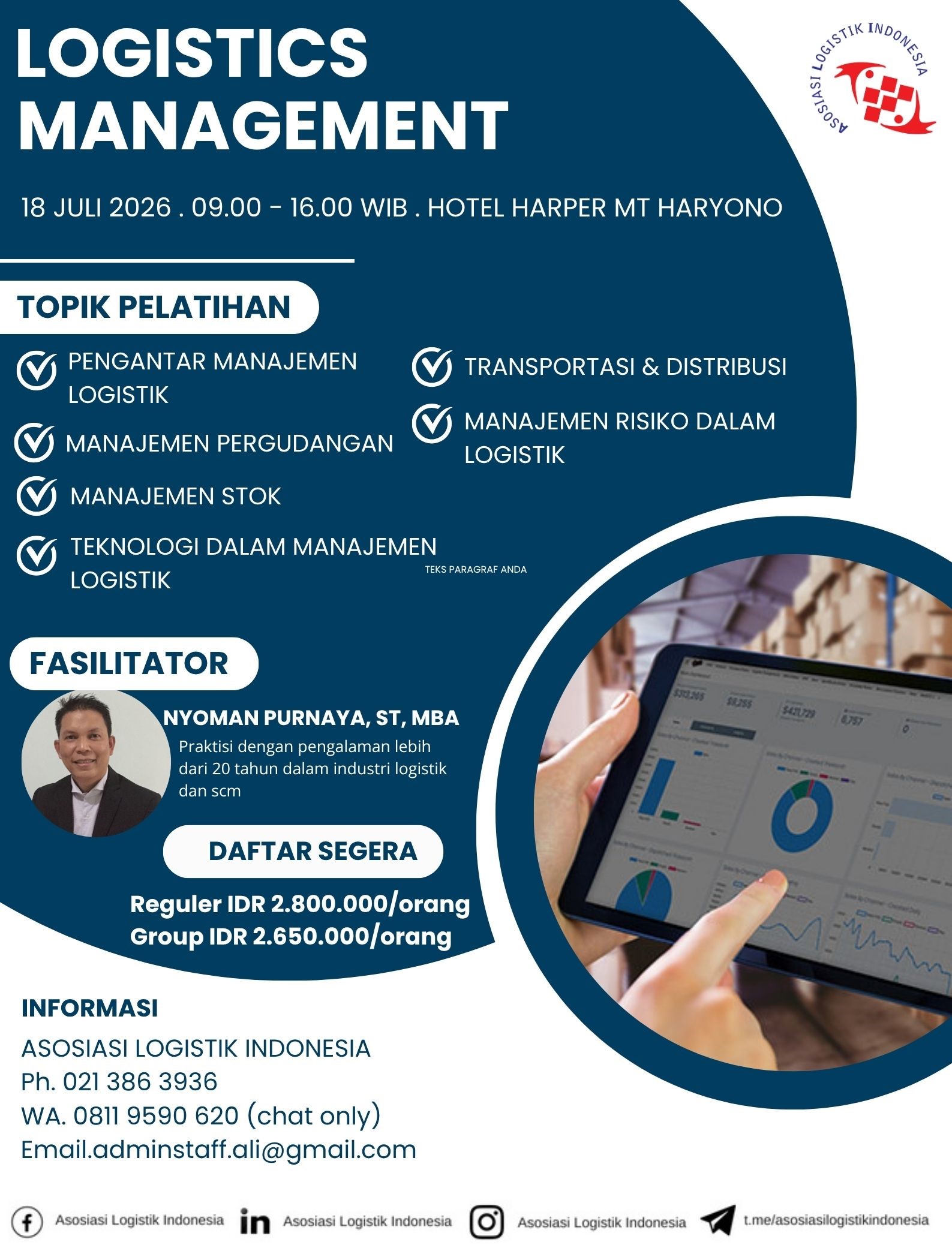 [1Day-Training] Logistics Management - 18 Juli 2026