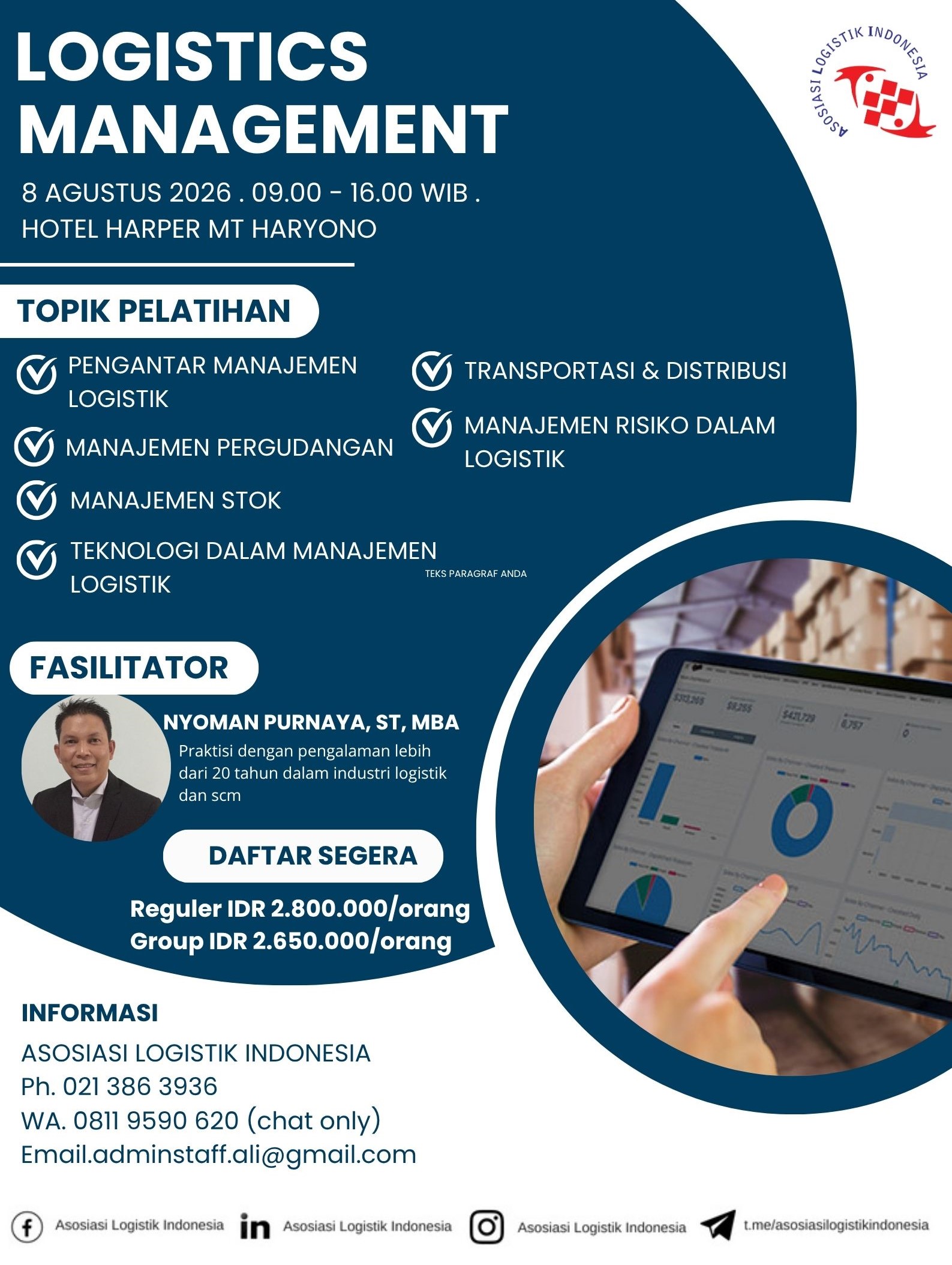 [1Day-Training] Logistics Management - 8 Agustus 2026