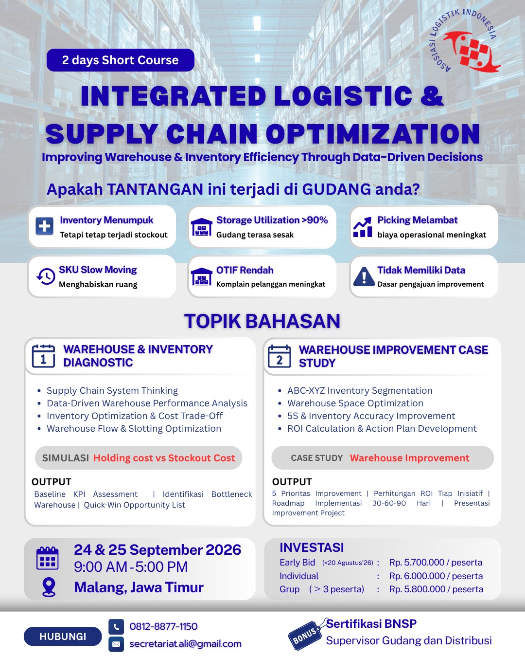 [Short Course] Integrated Logistic & Supply Chain Optimization